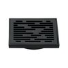 Kingston Brass BSF6310MB Watercourse Transit 4" Square Grid Shower Drain, Matte Black BSF6310MB